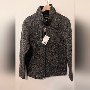 Knoss Inspire Men's Bonded Sweater Fleece Dark Heather Gray Jacket Men's Small